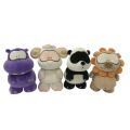 Peluche hippopotame mouton panda et lion